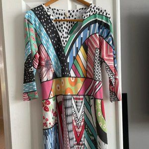 Art to Wear knit dress. XL drapes beautifully. Very colorful. New W/O tags REDUC